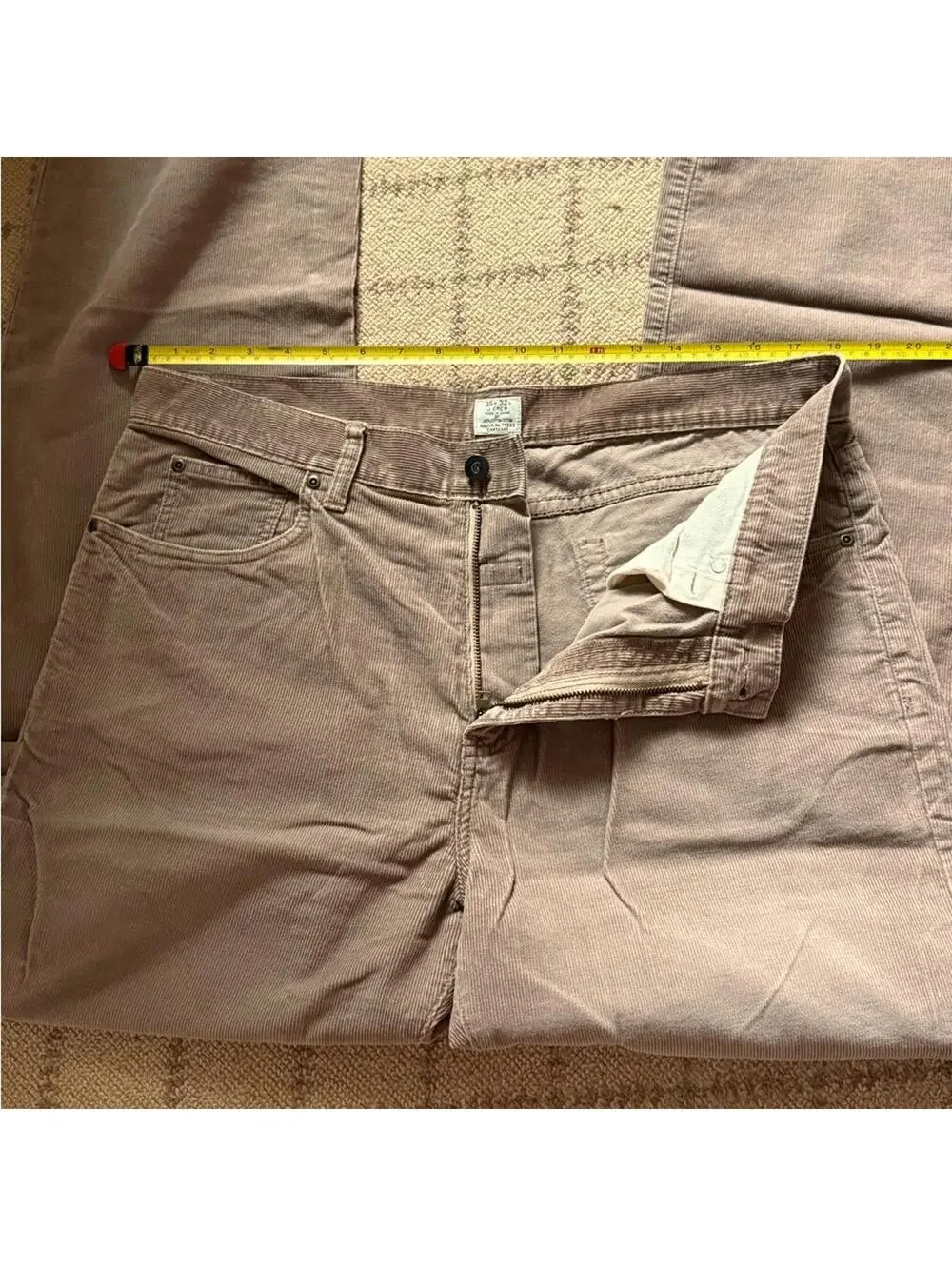 J. Crew brown thin waled corduroy pants 35 x 32 Relaxed Fit